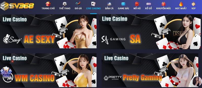 Tổng quan về Casino Sv368 với nhiều sân chơi hấp dẫn